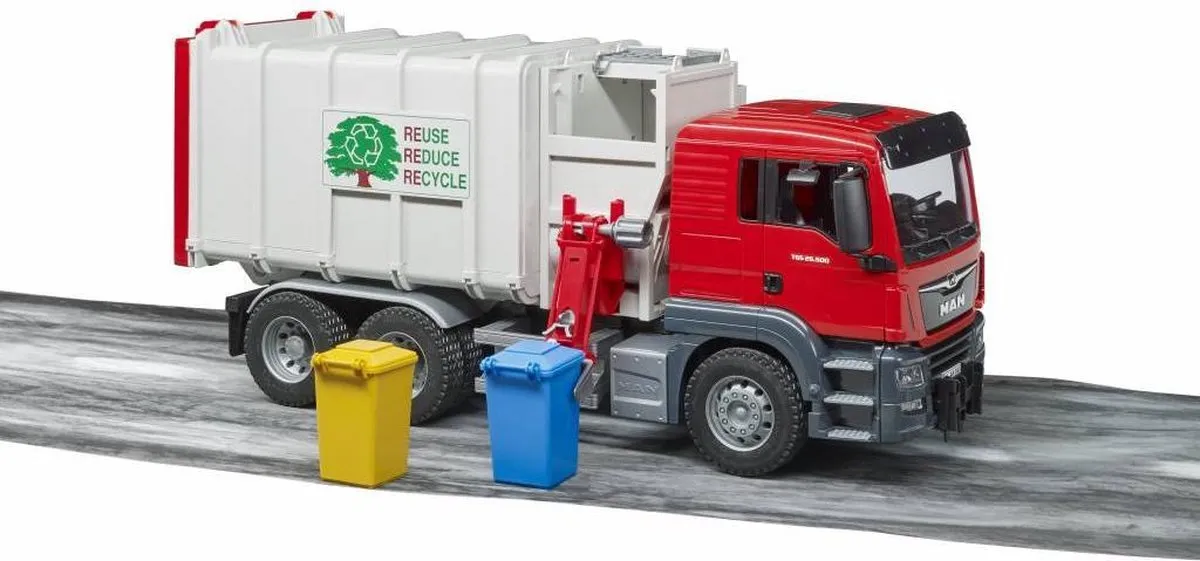 Bruder Vuilniswagen BR3761 - Wit