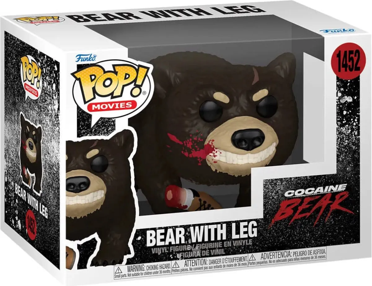 Funko Pop Movies Cocaine Bear Bear with Leg Bloody 77188