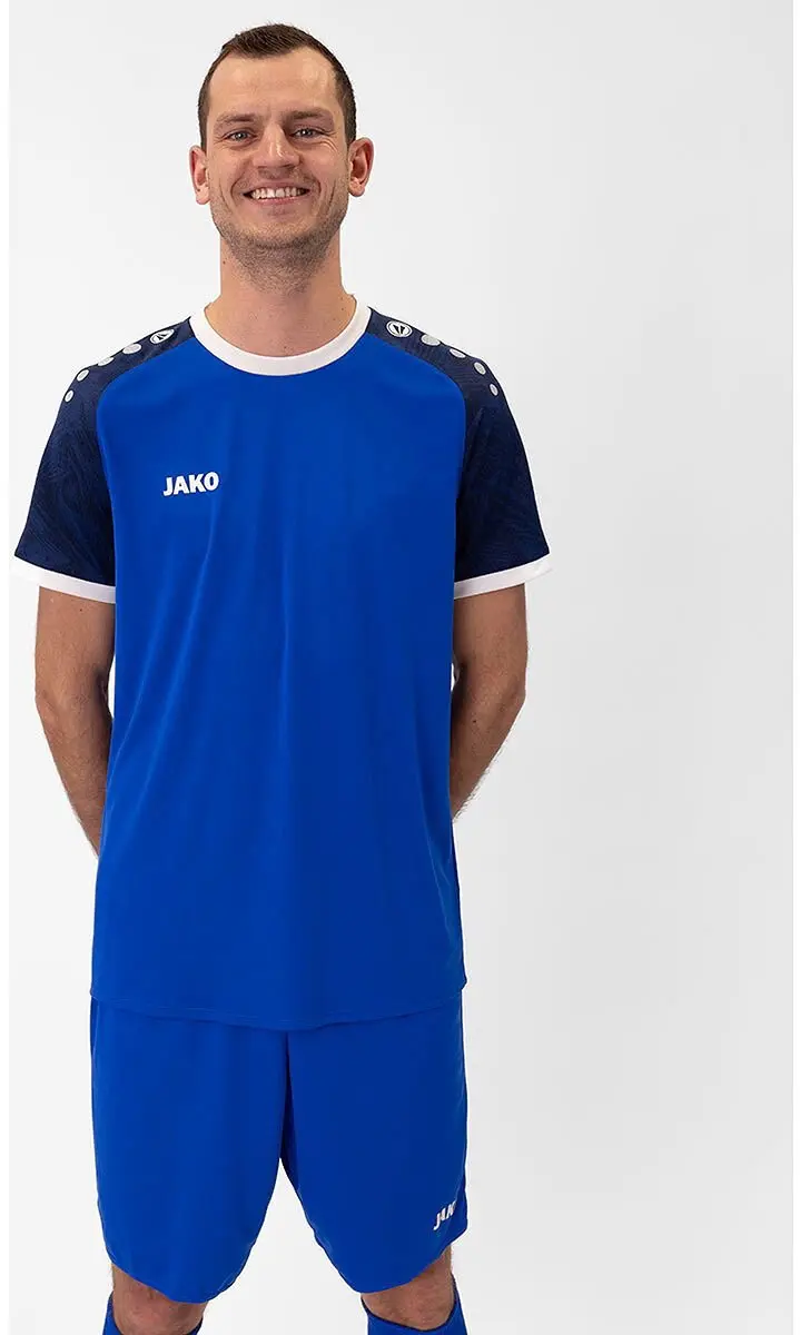 Jako Iconic SS Shirt Senior L - Donkerblauw/Wit
