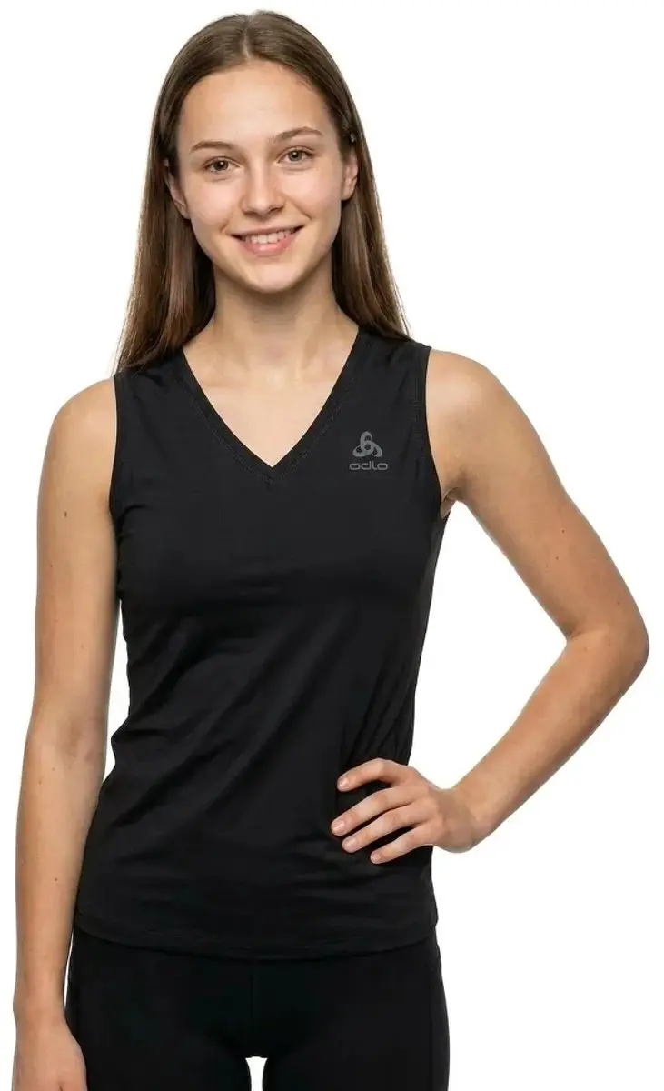 ODLO BL TOP V-neck Singlet ACTIVE F-DRY LIGHT - Zwart M - afbeelding 6 van 6