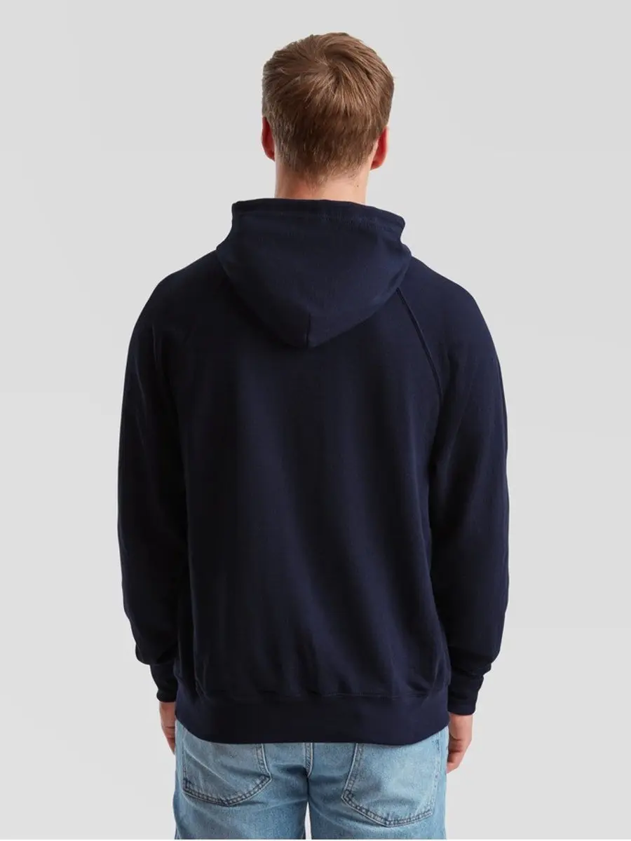 Fruit Of The Loom lichtgewicht sweatshirt met capuchon Marino Oscuro