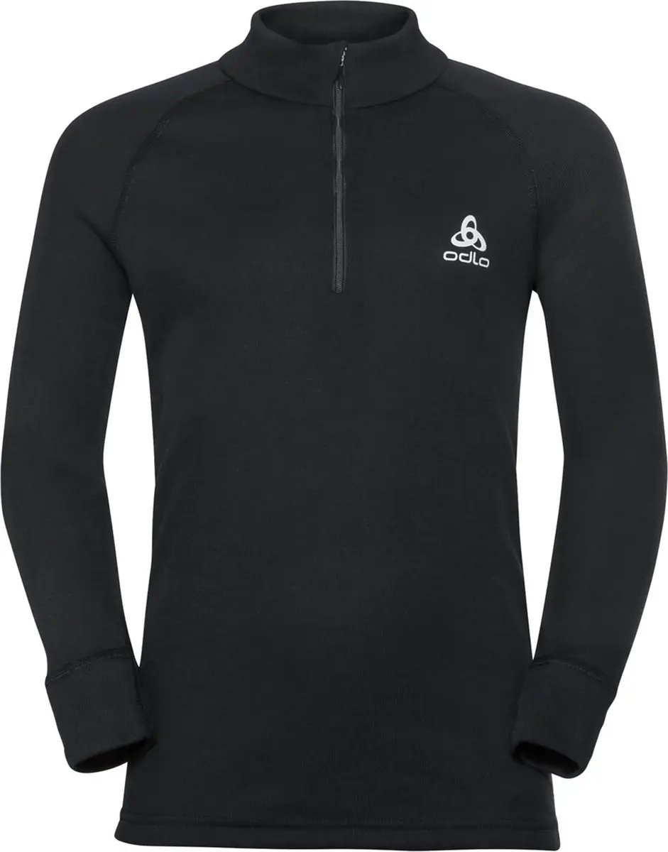 ODLO Active Warm Col 1/2 Zip Thermoshirt Kinderen 104 - Zwart
