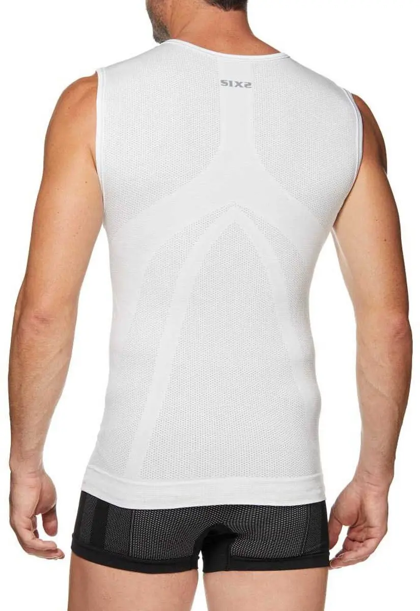 Sixs Carbon SMX Mouwloos T-shirt Wit - afbeelding 3 van 4