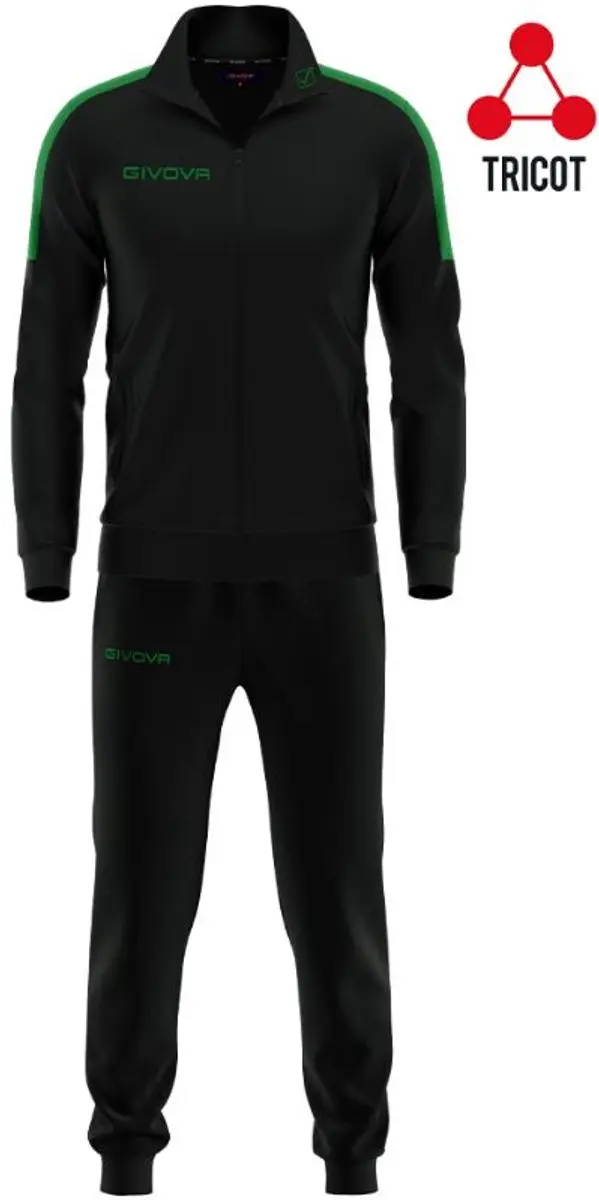 Givova Tuta Revolution Voetbalkleding - M - Zwart/groen