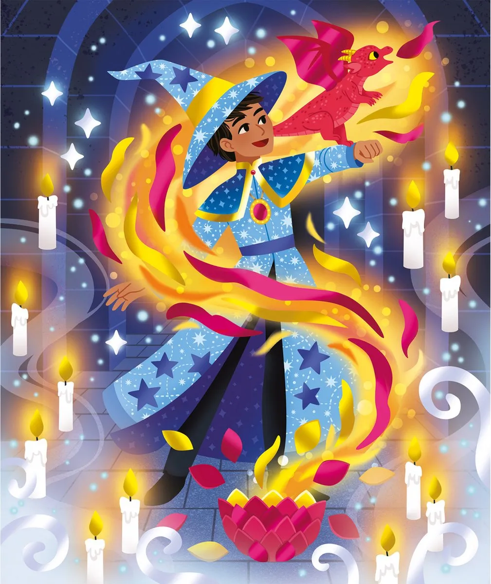 Janod Magic School Knutselset Folie - 3 Kleefborden & 8 Vellen - Multikleur - afbeelding 6 van 6