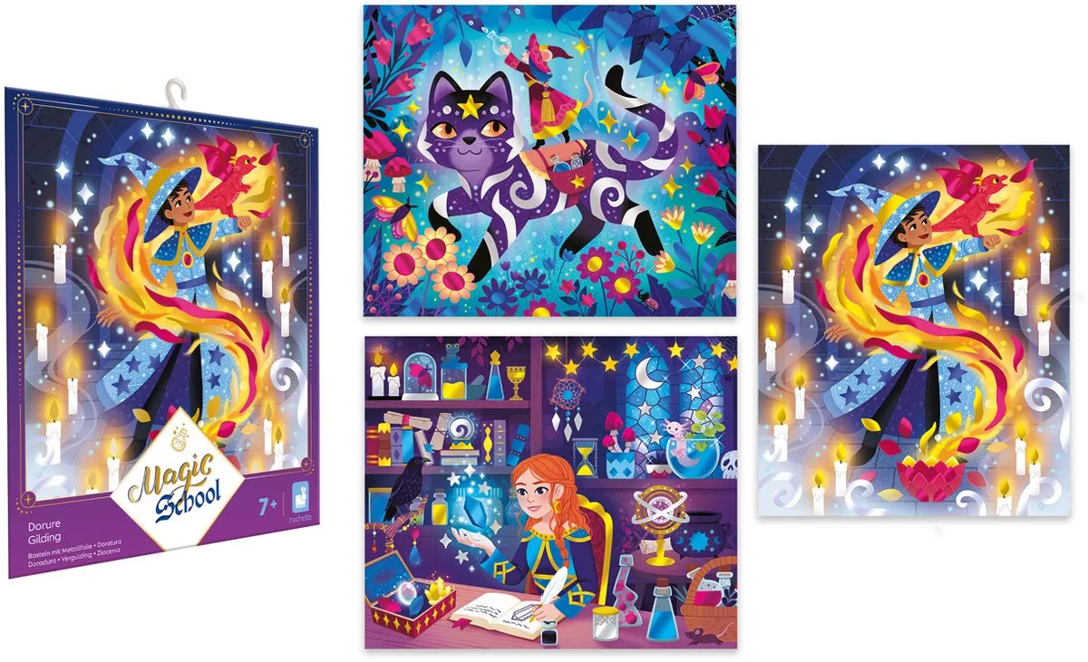 Janod Magic School Knutselset Folie - 3 Kleefborden & 8 Vellen - Multikleur