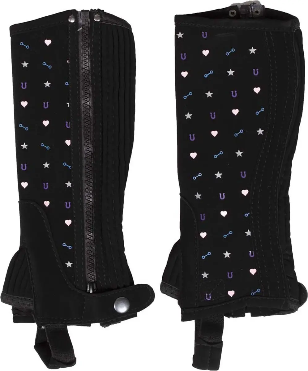 Mondoni Hearts&Horses JR Minichaps 140 - Zwart