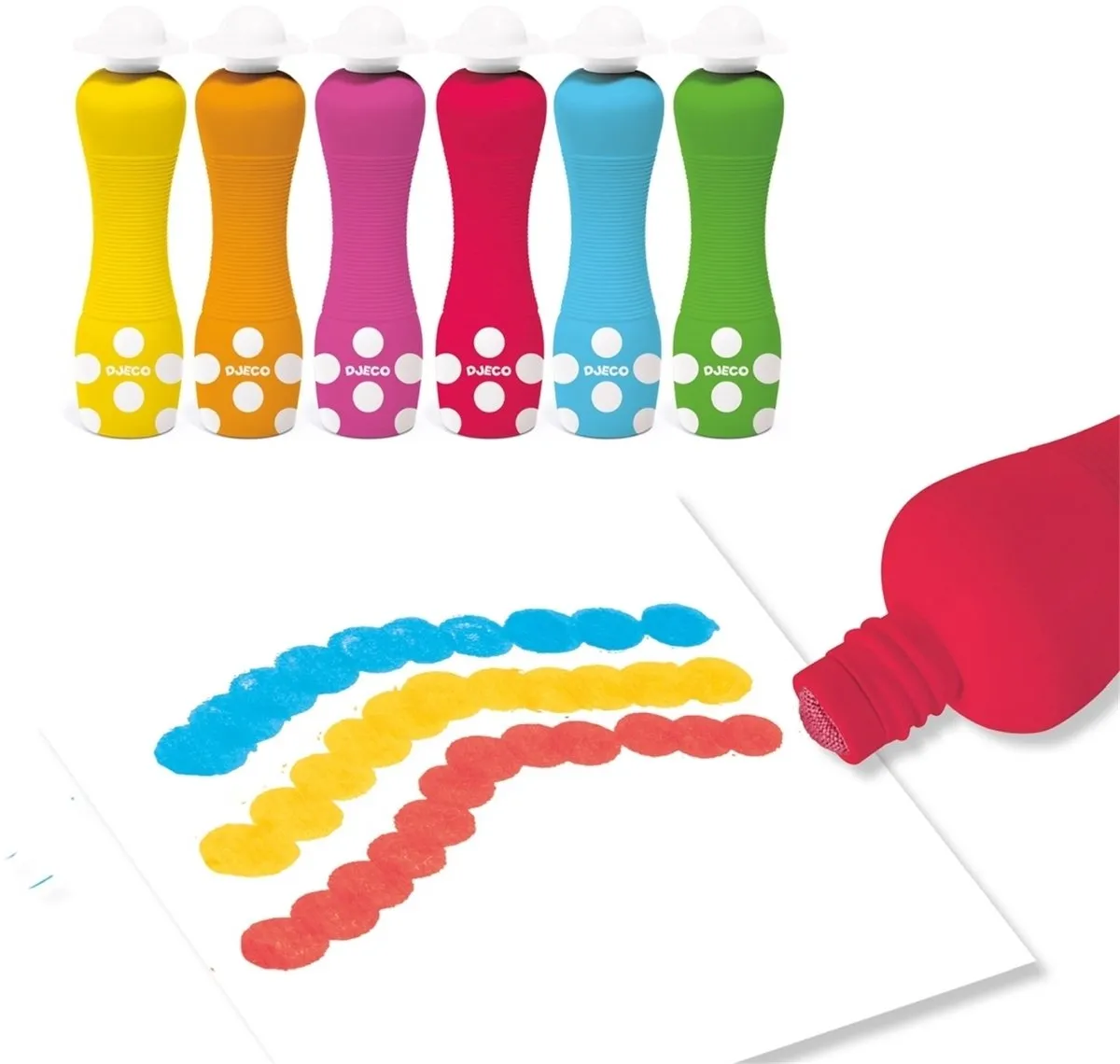 Djeco Schuimmarkers - 6 Kleuren Multicolor