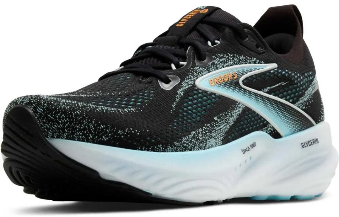 Brooks Glycerin 22 Heren Hardloopschoenen - 44 - Zwart/Blauw/Wit