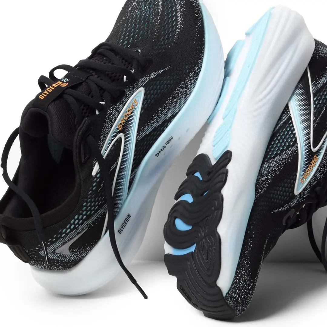 Brooks Glycerin 22 Heren Hardloopschoenen - 44 - Zwart/Blauw/Wit