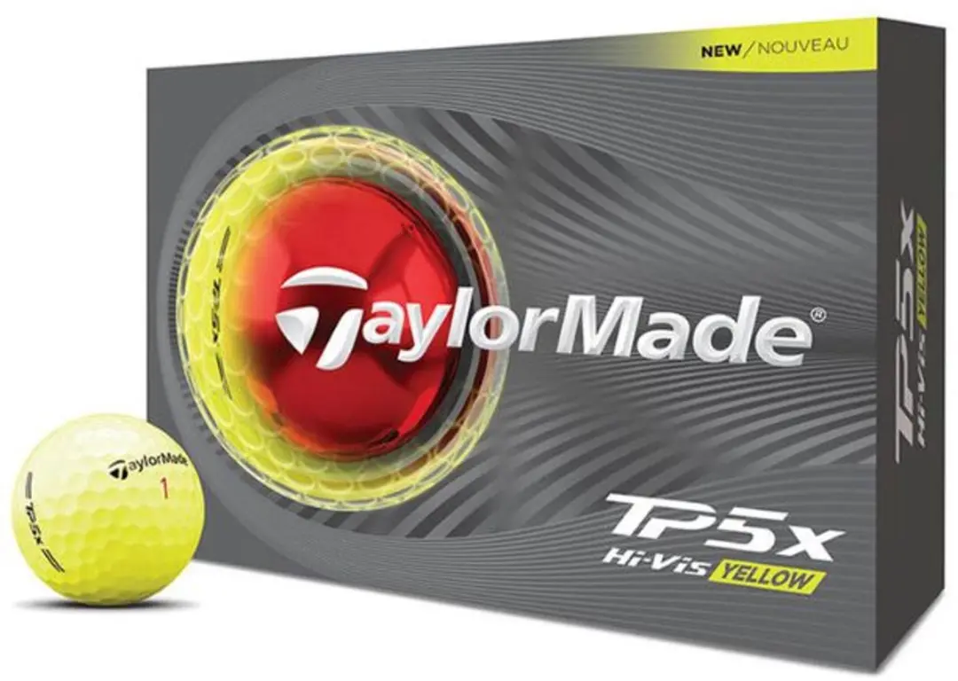 Taylormade TP5X Golfballen Hi-Vis Geel 12 stuks 2026