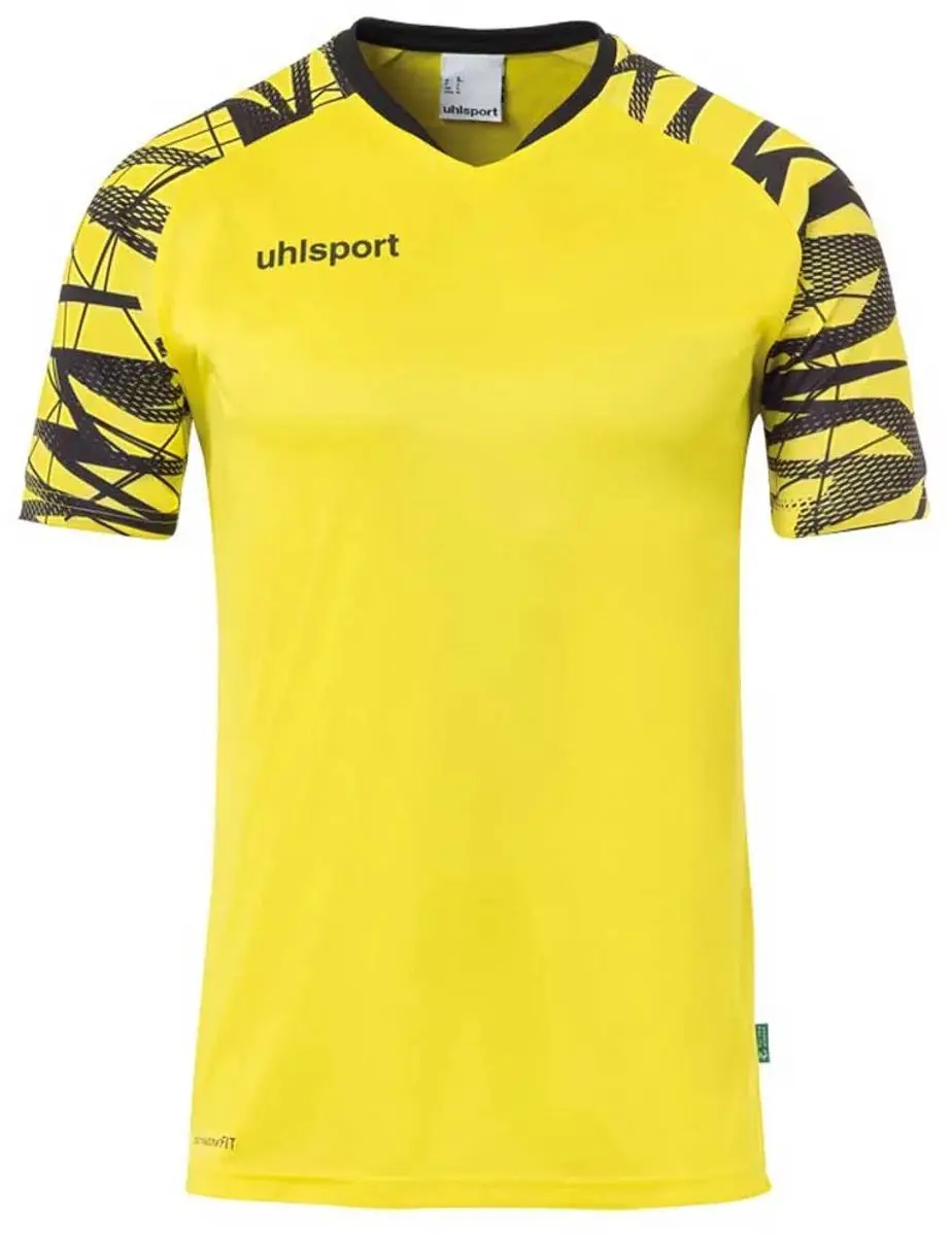 Uhlsport Goal 25 Shirt Korte Mouw - Geel/Zwart M - afbeelding 6 van 6