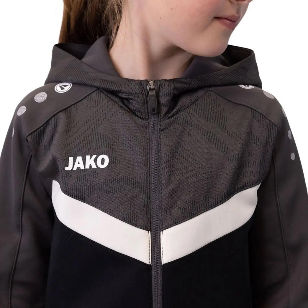 Jako Iconic Trainingsjas Junior 152 - Zwart/Dark Grijs/Wit - afbeelding 6 van 6