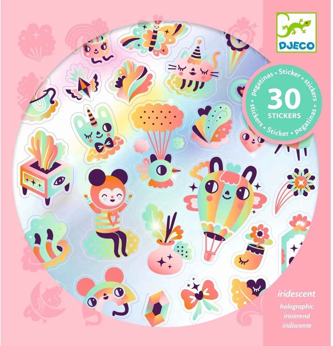 Djeco Stickers Rainbow - 30 Stuks Multicolore