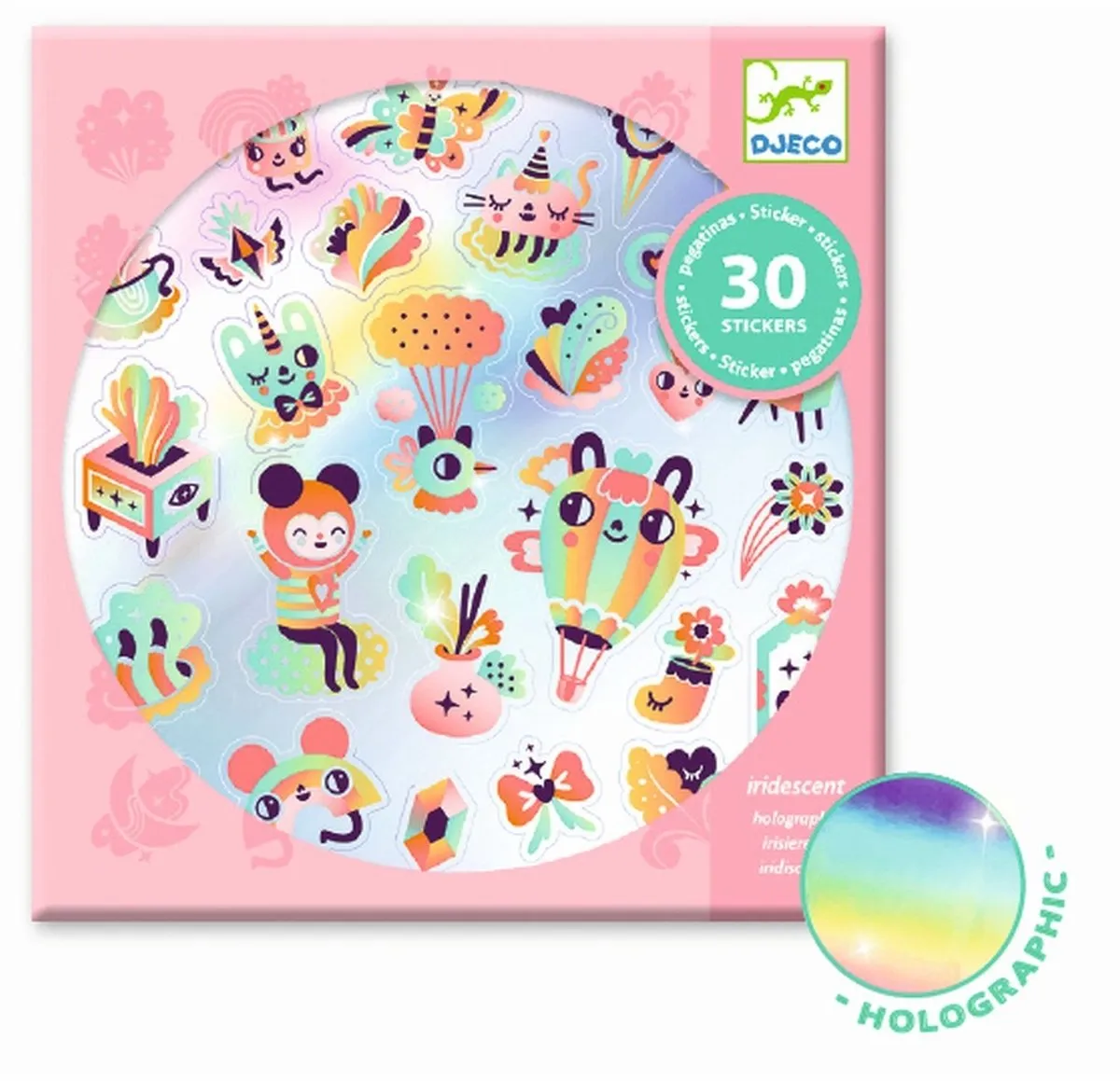 Djeco Stickers Rainbow - 30 Stuks Multicolore