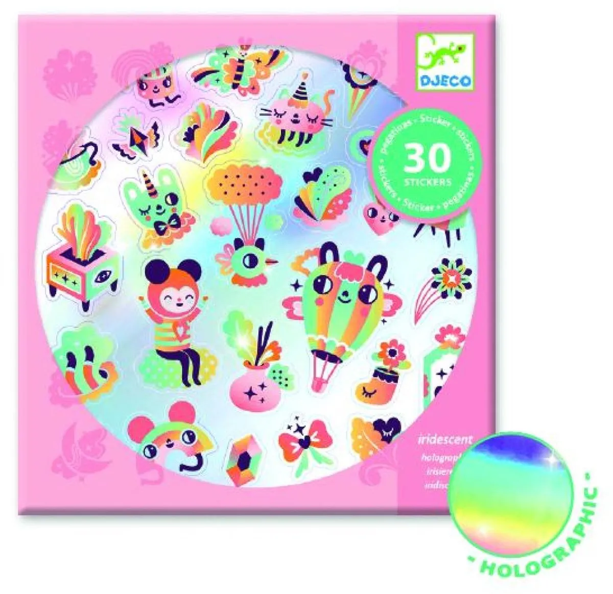 Djeco Stickers Rainbow - 30 Stuks Multicolore