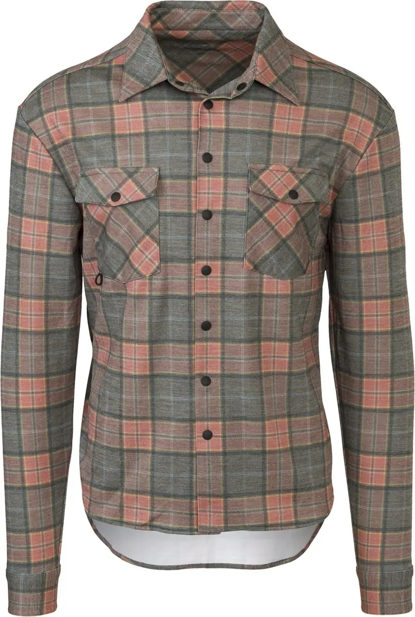 Flannel Fietsshirt Lange Mouwen Venture Heren