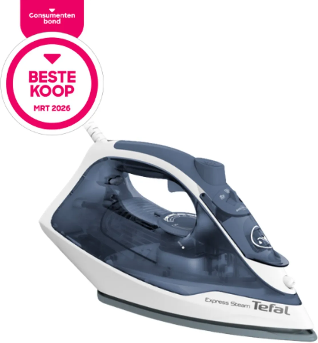 Tefal Express Steam FV2837 Stoomstrijkijzer - 2800W - Blauw/Grijs/Wit