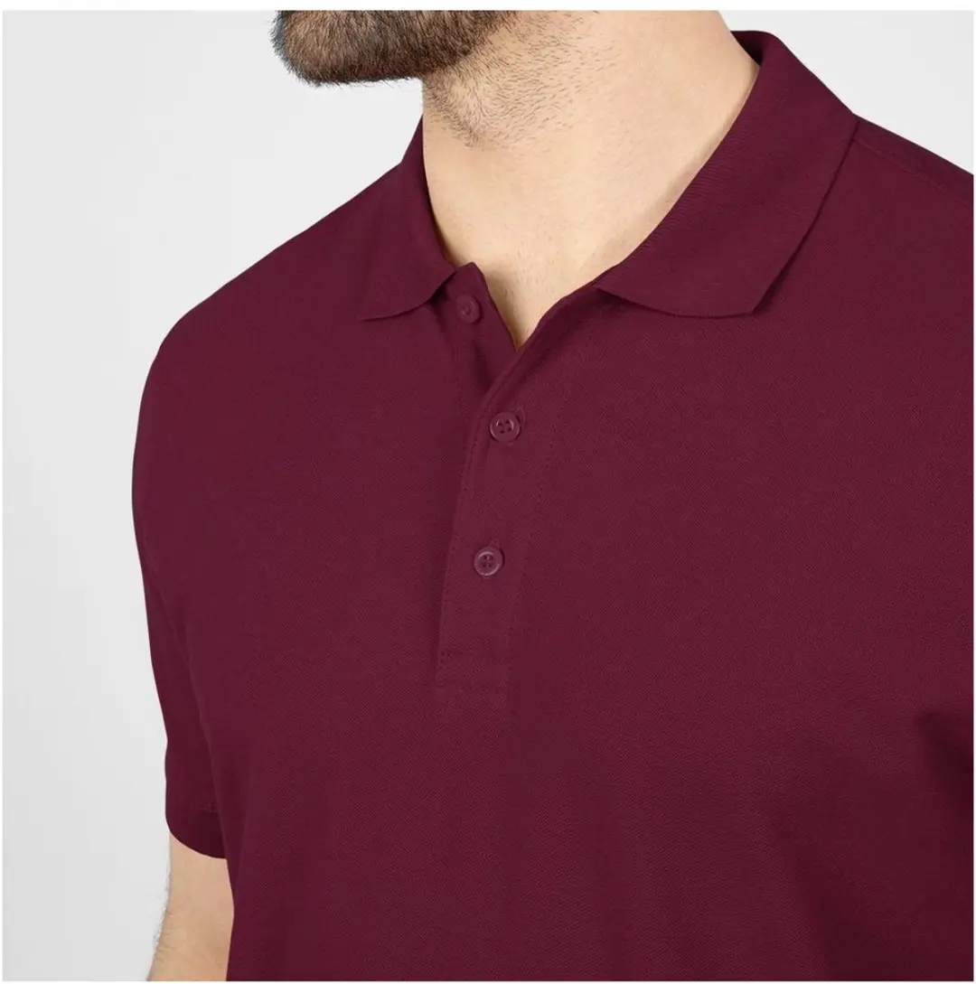 Jako Organic Polo Heren - Bordeaux S