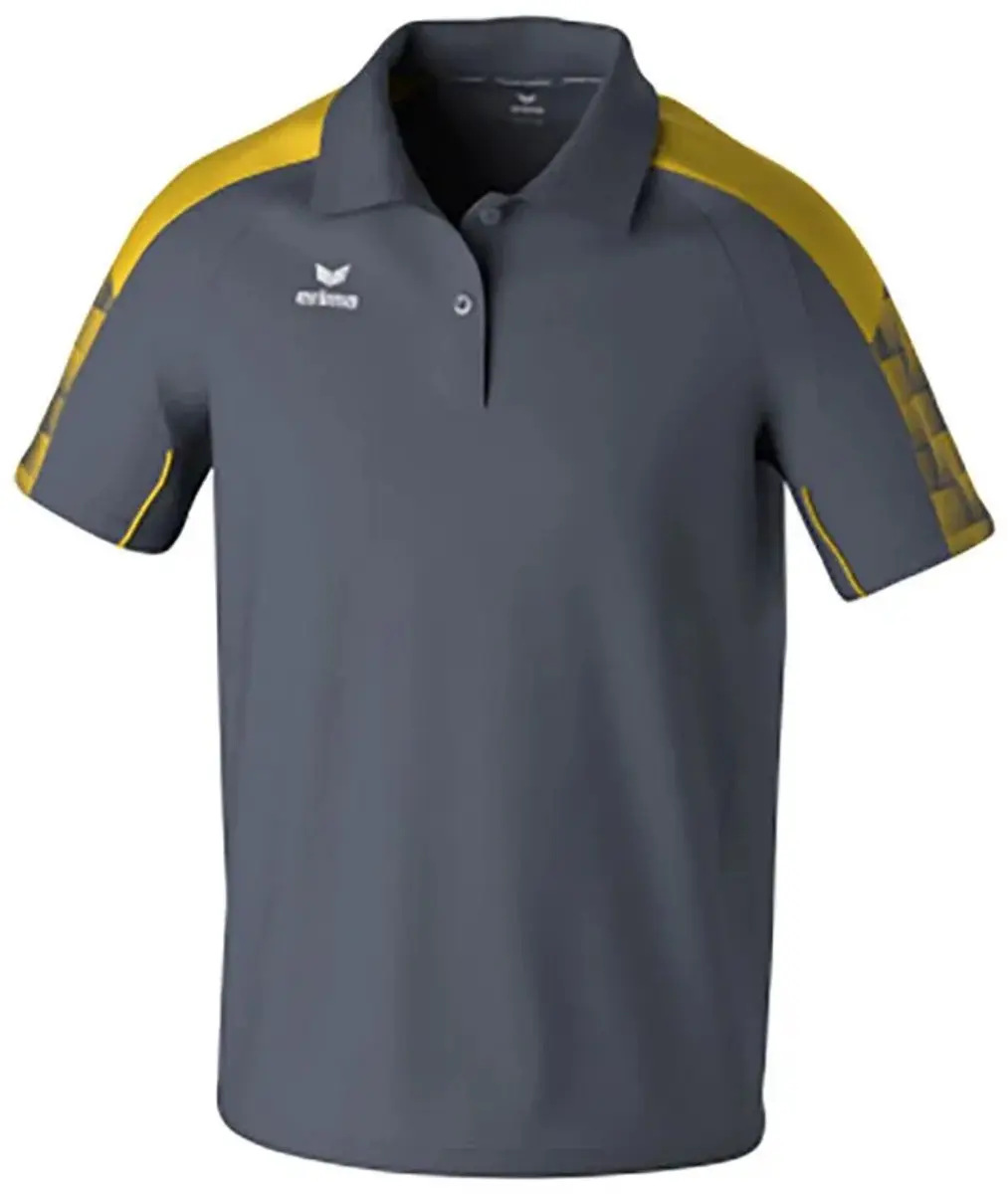 Erima Evo Star Polo Heren - Grijs/Geel L