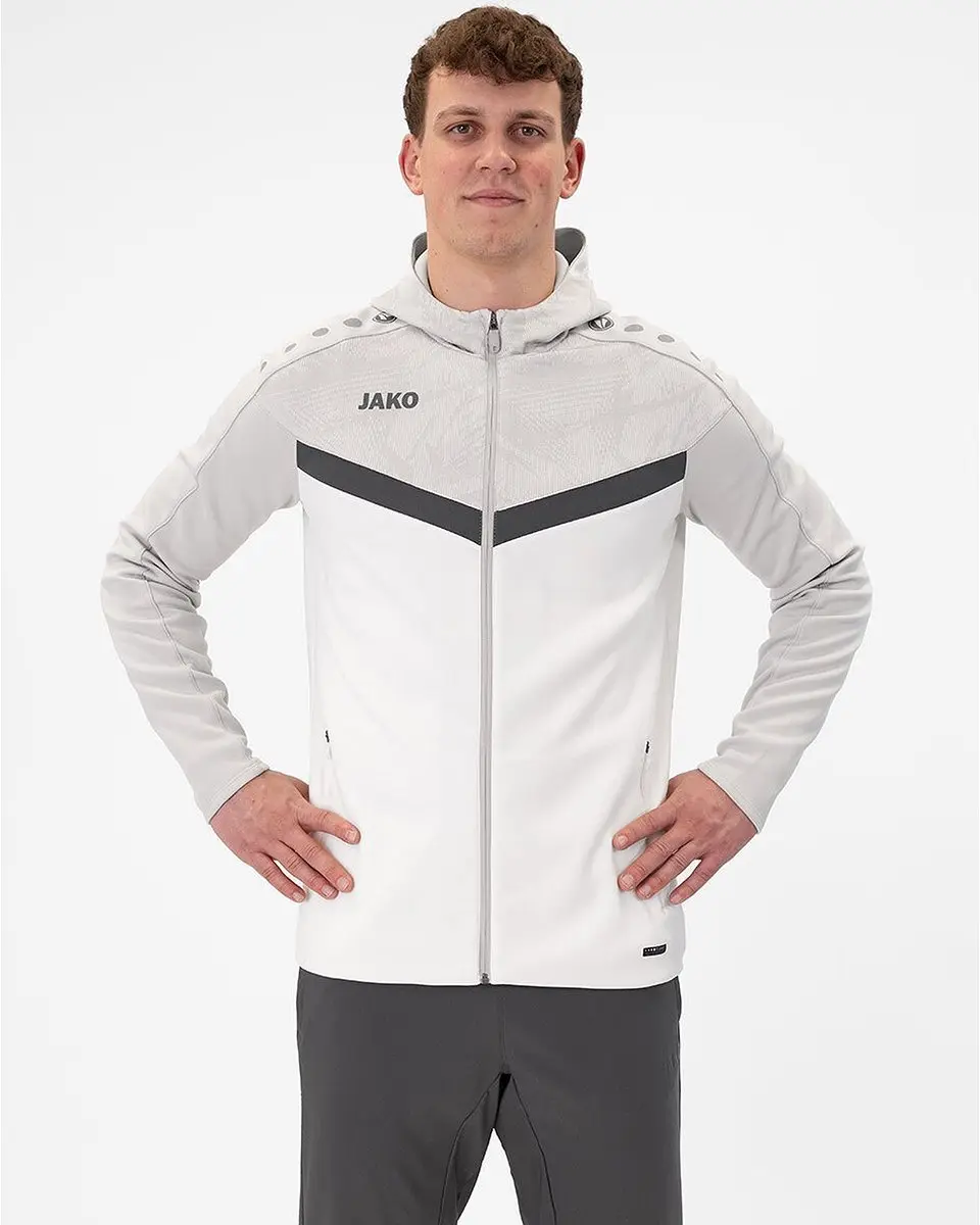 Jako Iconic Jas Met Kap Heren - Wit/4XL