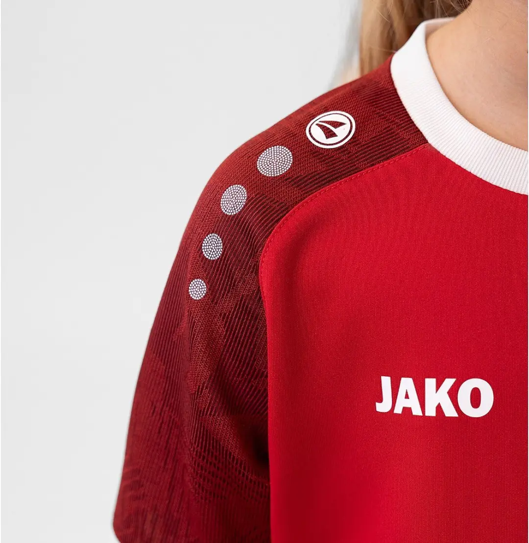 Jako Iconic SS Shirt Junior 128 - Rood/Wit