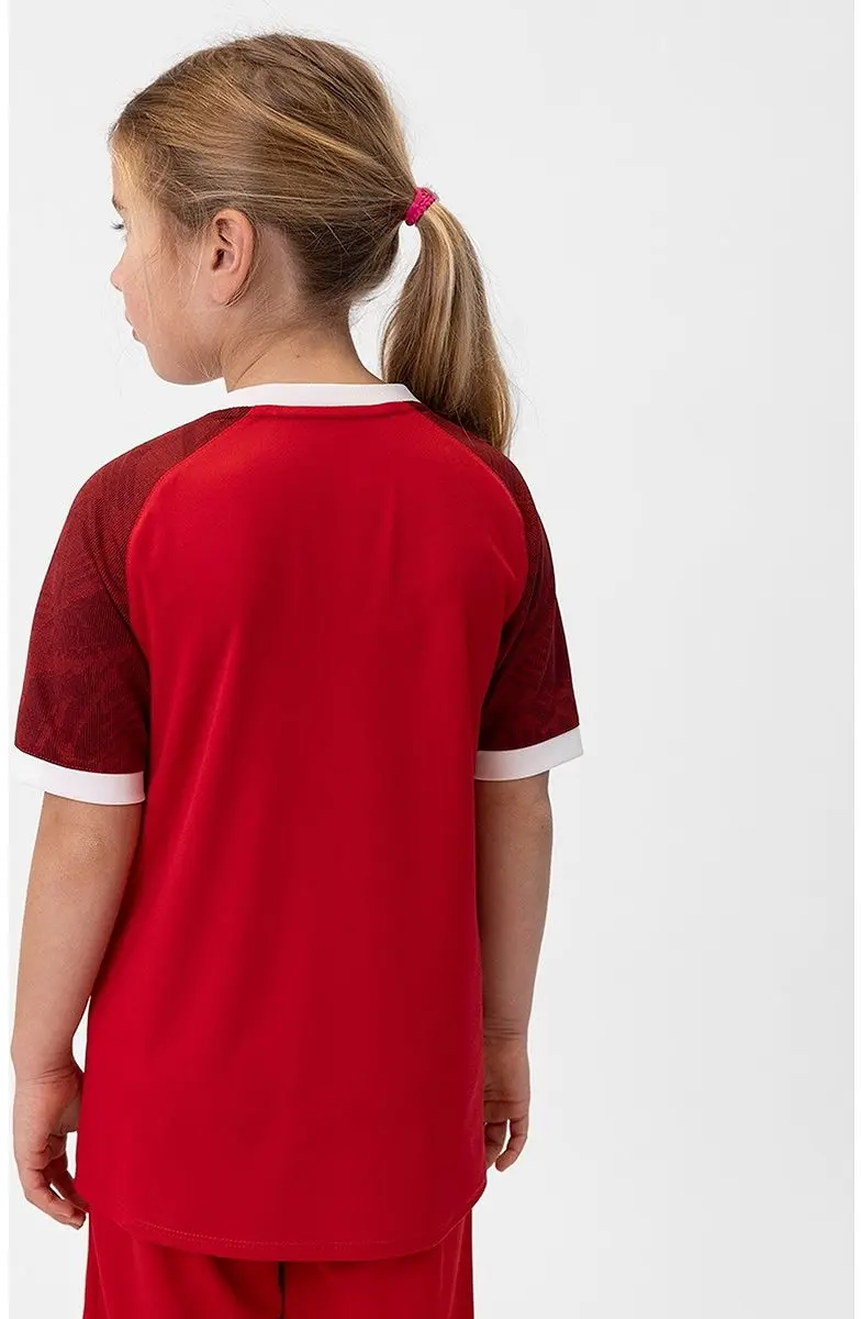 Jako Iconic SS Shirt Junior 128 - Rood/Wit