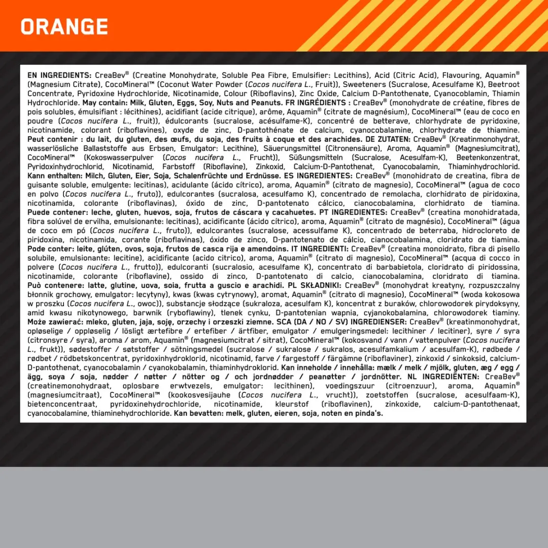 Optimum Nutrition Platinum Creatine Plus - 350g - 50 Doses - Oranje - afbeelding 6 van 6