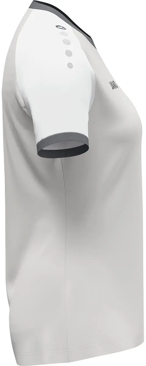 Jako Dynamic Shirt Dames Korte Mouw - Lichtgrijs/Wit - Maat L