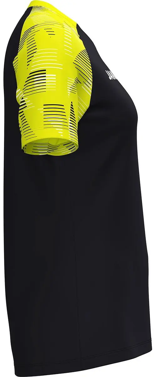JAKO Sonic T-Shirt Dames 46/48 - Zwart/Fluogeel