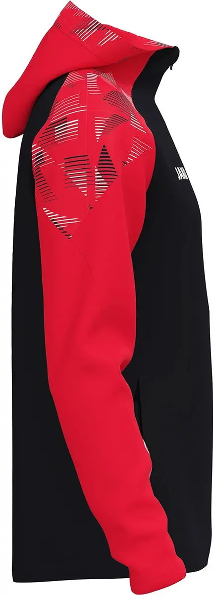 Jako Sonic Jas Met Kap Kinderen 152 - Zwart/Rood