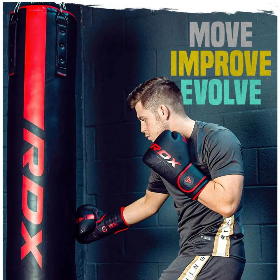 RDX Sports F6 Kara Bokshandschoenen 8 oz - Matzwart - afbeelding 4 van 6