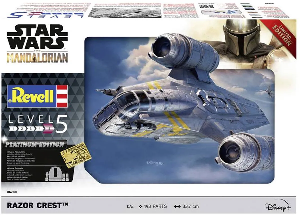 Revell 06788 Star Wars The Mandalorian Razor Crest Platinum Edition - 1:72 - 143 Onderdelen