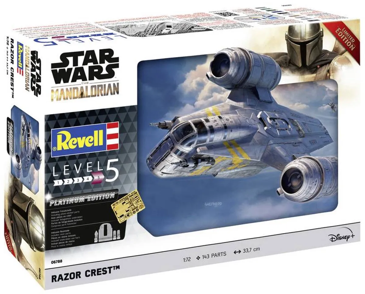 Revell 06788 Star Wars The Mandalorian Razor Crest Platinum Edition - 1:72 - 143 Onderdelen