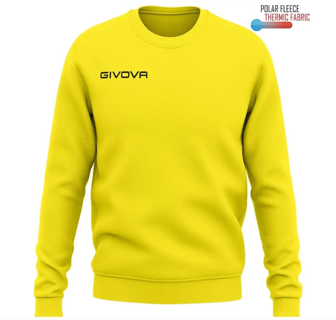 Givova One Cuello Redondo Sweatshirt Amarillo