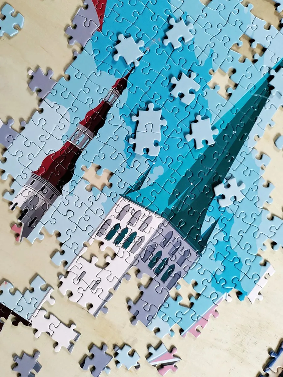 Tactic Vintage Tallinn Puzzel 1000 Stuks - Historische Baltische Stad