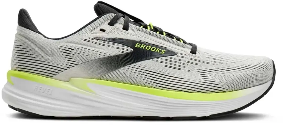 Brooks Revel 8 Heren Hardloopschoenen - 41 - Grijs/Wit/Zwart - afbeelding 2 van 6