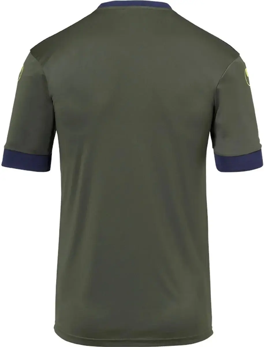 Uhlsport Offense 23 Shirt Kinder - 152 - Olijf/Marine/Fluogeel