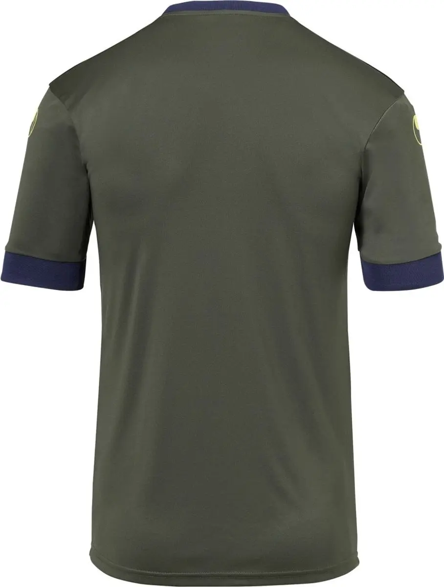 Uhlsport Offense 23 Shirt Kinder - 152 - Olijf/Marine/Fluogeel