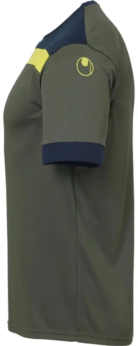 Uhlsport Offense 23 Shirt Kinder - 152 - Olijf/Marine/Fluogeel