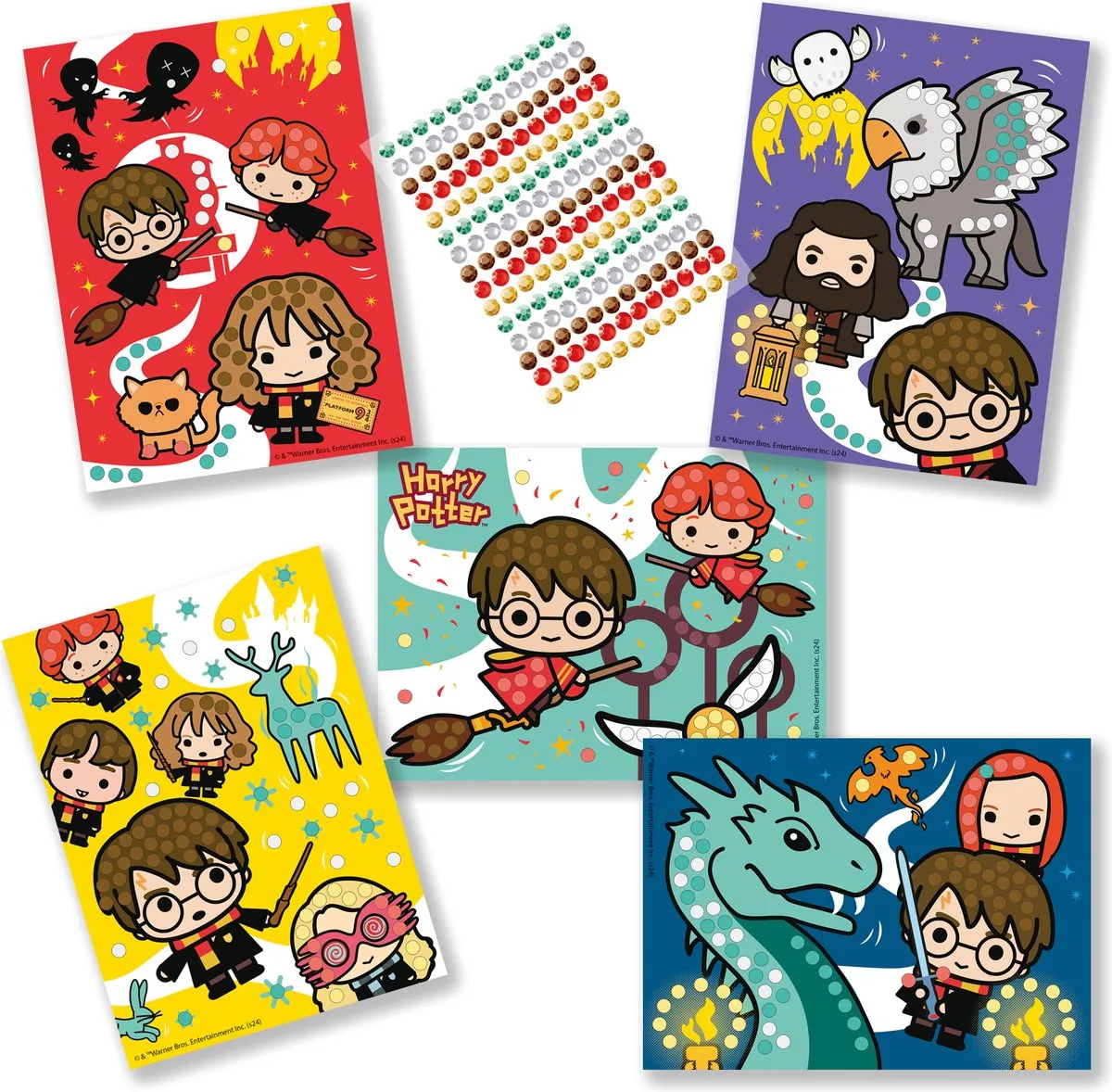 SES Creative Harry Potter Diamond Painting Knutselset - 180 Stickers & 5 Mozaïekkaarten