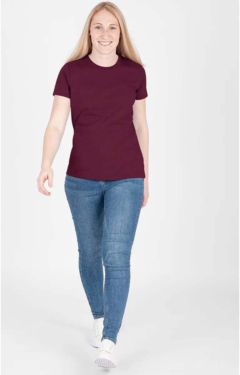 JAKO Doubletex T-Shirt Dames - Kastanje - Maat 36