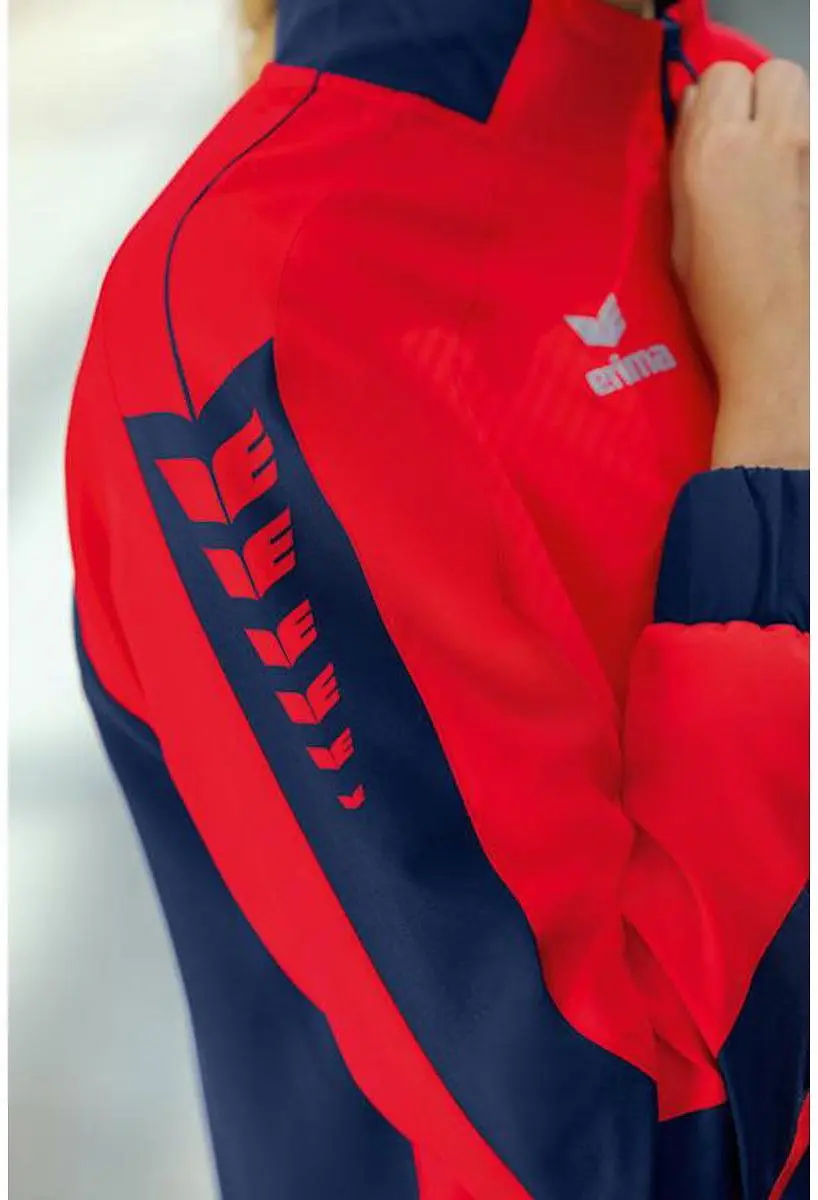 Erima Six Wings Presentatiejack Dames - Rood/New Navy Maat 34