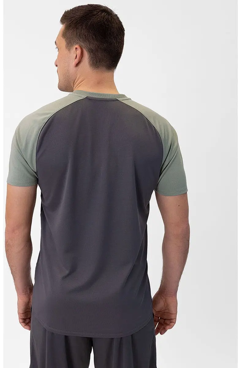 Jako Iconic T-Shirt Heren - Zachtgrijs/Mintgroen - Maat L