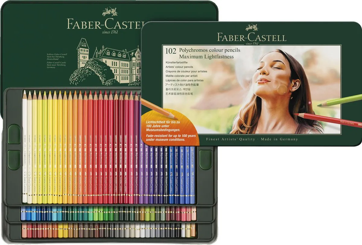 Faber-Castell Polychromos Lightfast Kleurpotloden 102 Stuks