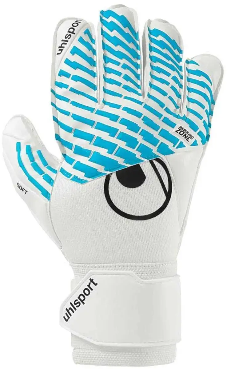 Uhlsport FM Cybertec Soft Pro Keepershandschoenen 4 - Wit/Cyberblauw/Zwart