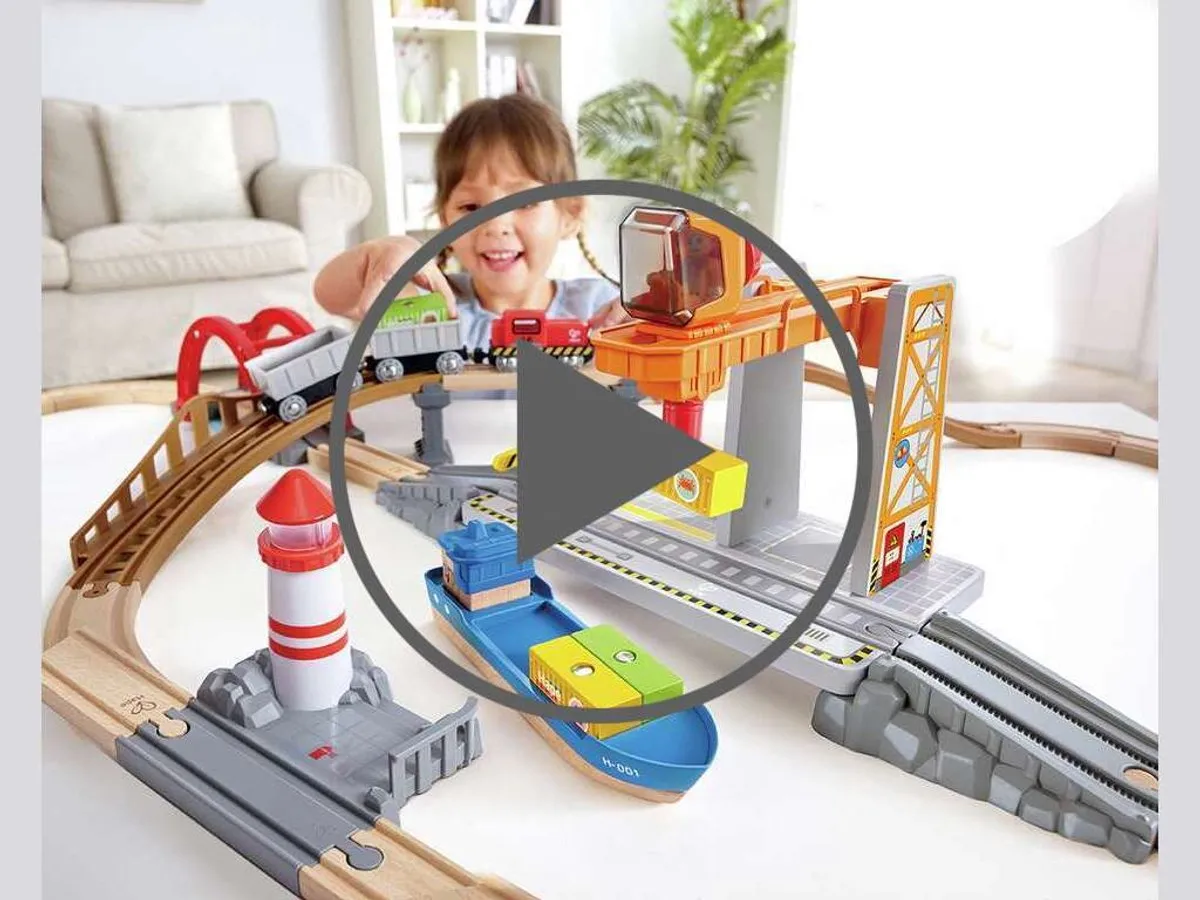 Hape E3790 Vrachtvervoer Set - Multicolor - 38 Onderdelen