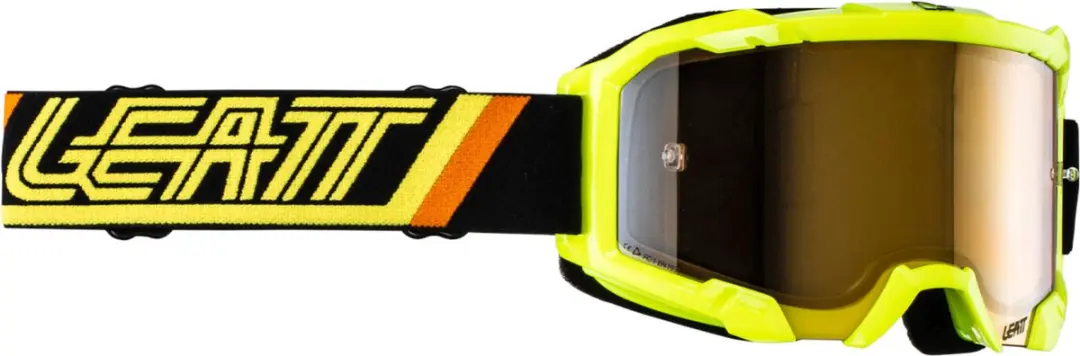 Leatt Velocity 4.5 Iriz Stripes 2024 Zwart Geel Crossbril -