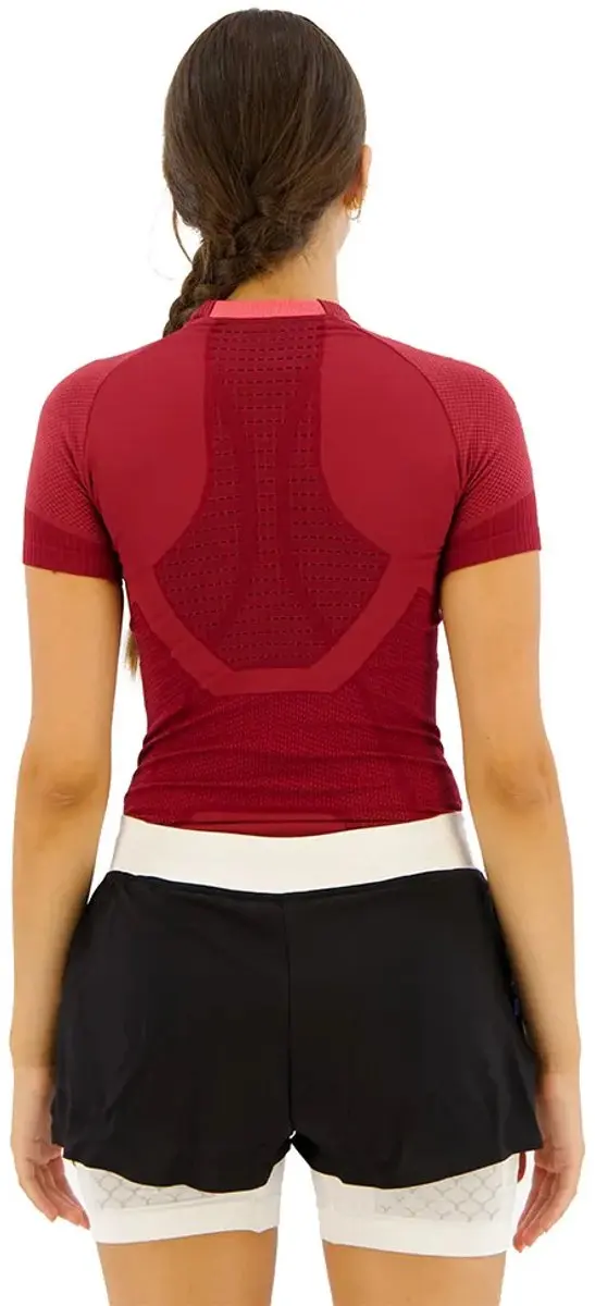 X-Bionic Invent 4.0 Hardloopshirt Dames - Namib Red/Neon Flamingo S