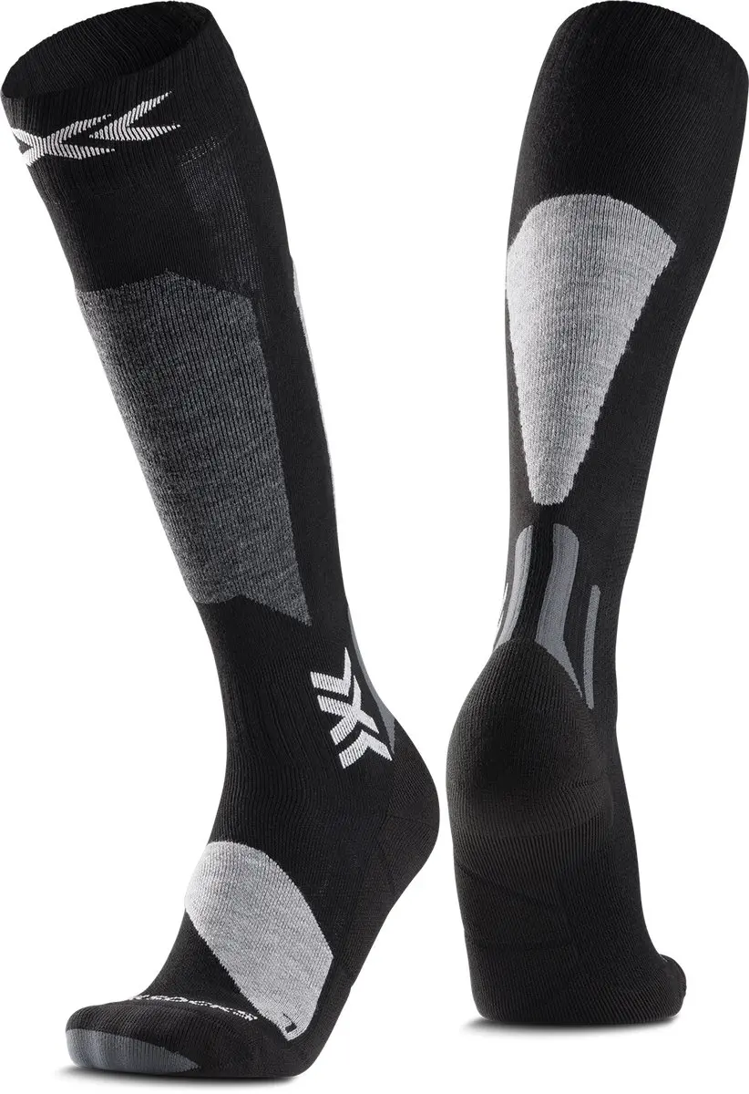 X-Bionic Ski Discover OTC Skisokken 42-44 - Zwart/Lichtgrijs